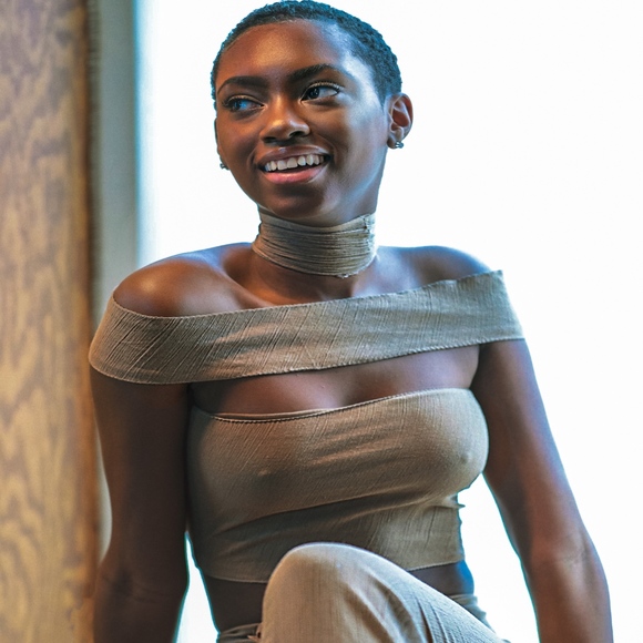 *SPINE* Sexy 2 Piece Crop Top w. High Waist Pants - Picture 1 of 3